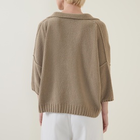 Patch Pocket Knitted Polo Shirt
