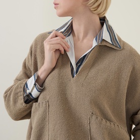 Patch Pocket Knitted Polo Shirt