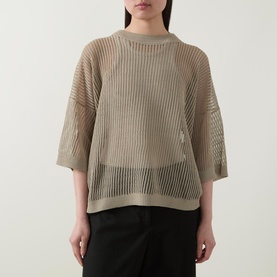 Sheer Stripe Knit Top