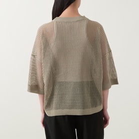 Sheer Stripe Knit Top