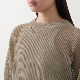 Sheer Stripe Knit Top