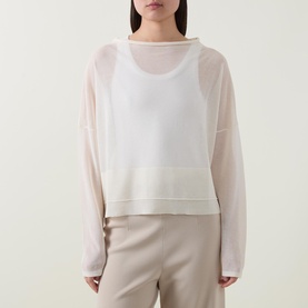 Rolled Fine Knit Sweater