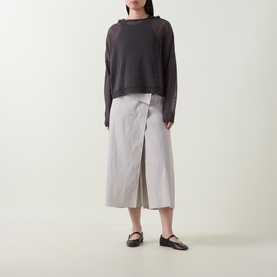 Rolled Fine Knit Sweater