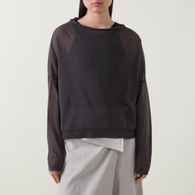 Rolled Fine Knit Sweater