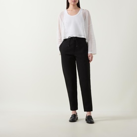 Drawstring Straight Leg Trousers