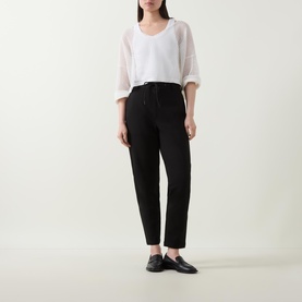 Drawstring Straight Leg Trousers