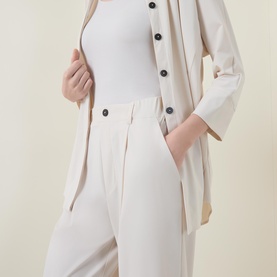 High-Rise Straight Leg Trousers