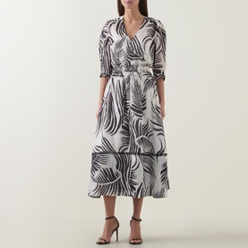 July Painted Leaf Dress