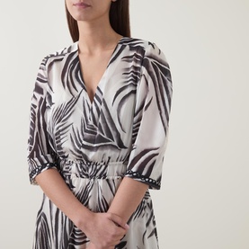 July Painted Leaf Dress