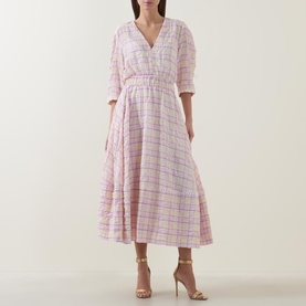 July Bubble Check Print Dress