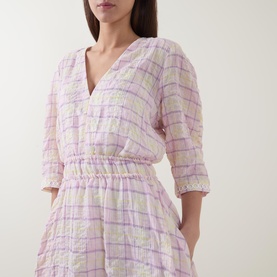July Bubble Check Print Dress