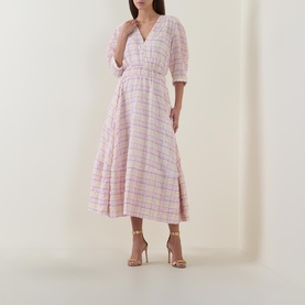 July Bubble Check Print Dress