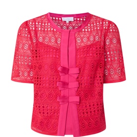 Java Lace Bow-Detail Jacket