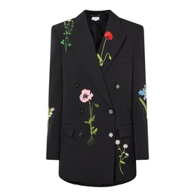 Boyfriend Double-Breasted Embroidered Blazer
