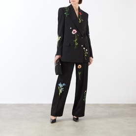 Boyfriend Double-Breasted Embroidered Blazer