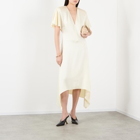 Asymmetric Hem Flared Dress