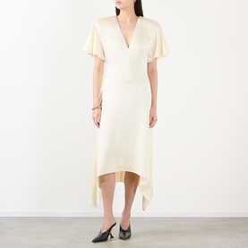 Asymmetric Hem Flared Dress