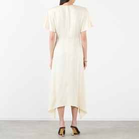 Asymmetric Hem Flared Dress