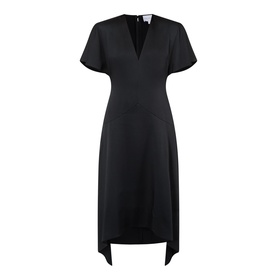 Asymmetric Hem Flared Dress