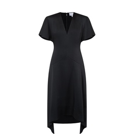 Asymmetric Hem Flared Dress