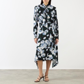 Floral Tie-Fastening Wrap Dress