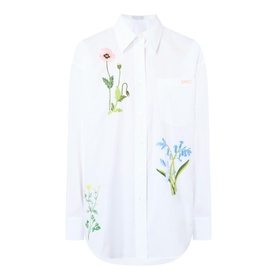 Embroidered Logo Floral Shirt