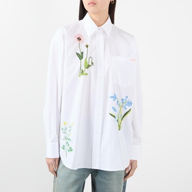 Embroidered Logo Floral Shirt