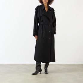 Veyron Double-Breasted Twill Trench Coat