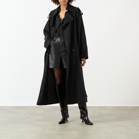 Veyron Double-Breasted Twill Trench Coat