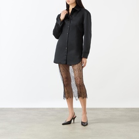 Akita Satin Cinched Shirt Dress