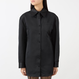 Akita Satin Cinched Shirt Dress