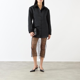 Akita Satin Cinched Shirt Dress