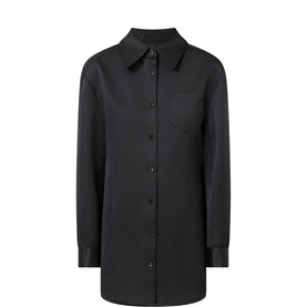 Akita Satin Cinched Shirt Dress