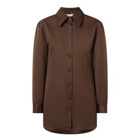 Akita Satin Cinched Shirt Dress