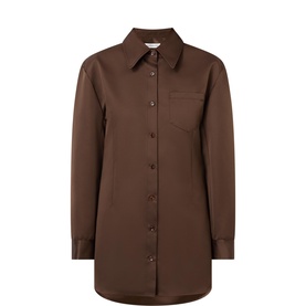 Akita Satin Cinched Shirt Dress