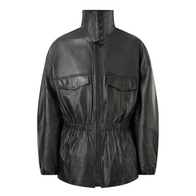Carnaby Funnel Neck Leather Jacket