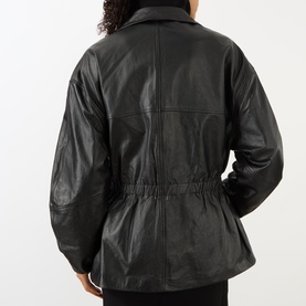 Carnaby Funnel Neck Leather Jacket
