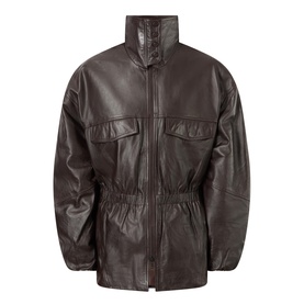 Carnaby Funnel Neck Leather Jacket