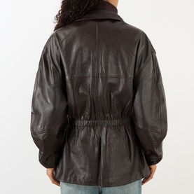 Carnaby Funnel Neck Leather Jacket