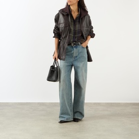 Carnaby Funnel Neck Leather Jacket