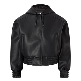 Jackon Faux Leather Bomber Jacket