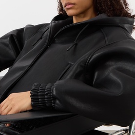 Jackon Faux Leather Bomber Jacket