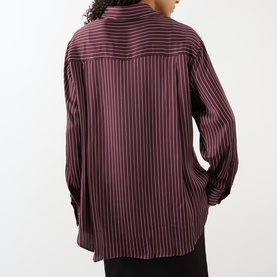 Peri Striped Sheer Fluid Shirt