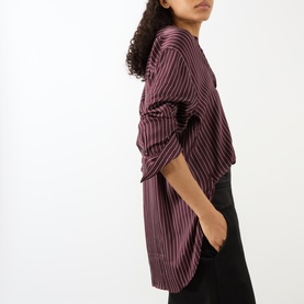 Peri Striped Sheer Fluid Shirt