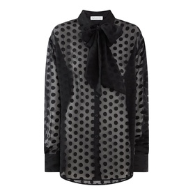 Peri Tie-Neck Polka Dot Blouse