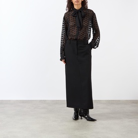 Peri Tie-Neck Polka Dot Blouse