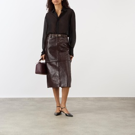 Taney Croc Pencil Skirt