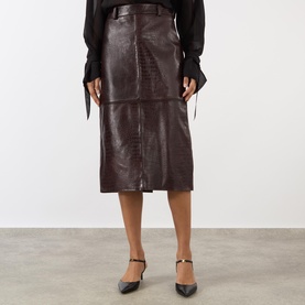 Taney Croc Pencil Skirt