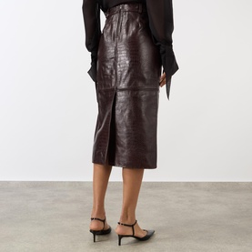 Taney Croc Pencil Skirt