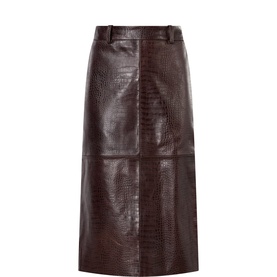 Taney Croc Pencil Skirt